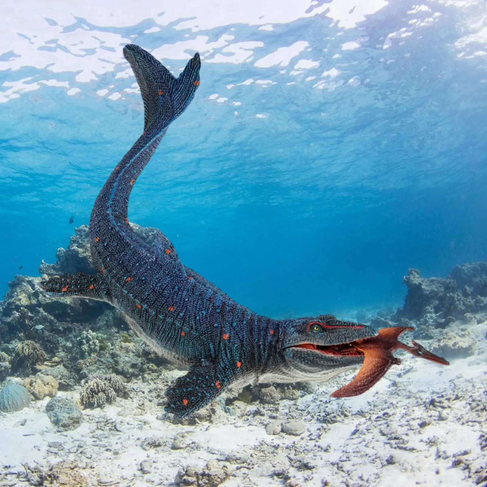 Mosasaurus Creature marine preistorie Giocattolo realistico per ragazzi giocattolo da collezione