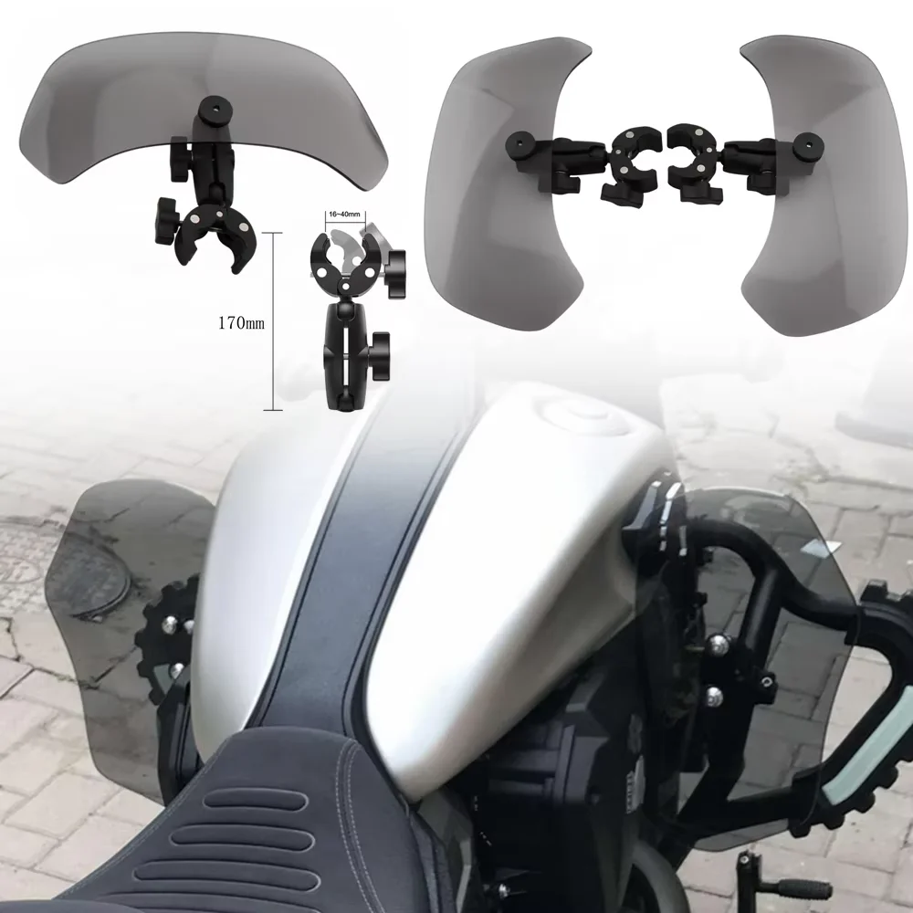Motorrad-Zubehör Windabweiser Seitlicher Knie-Windschutz Geeignet für 16-40mm Durchmesser