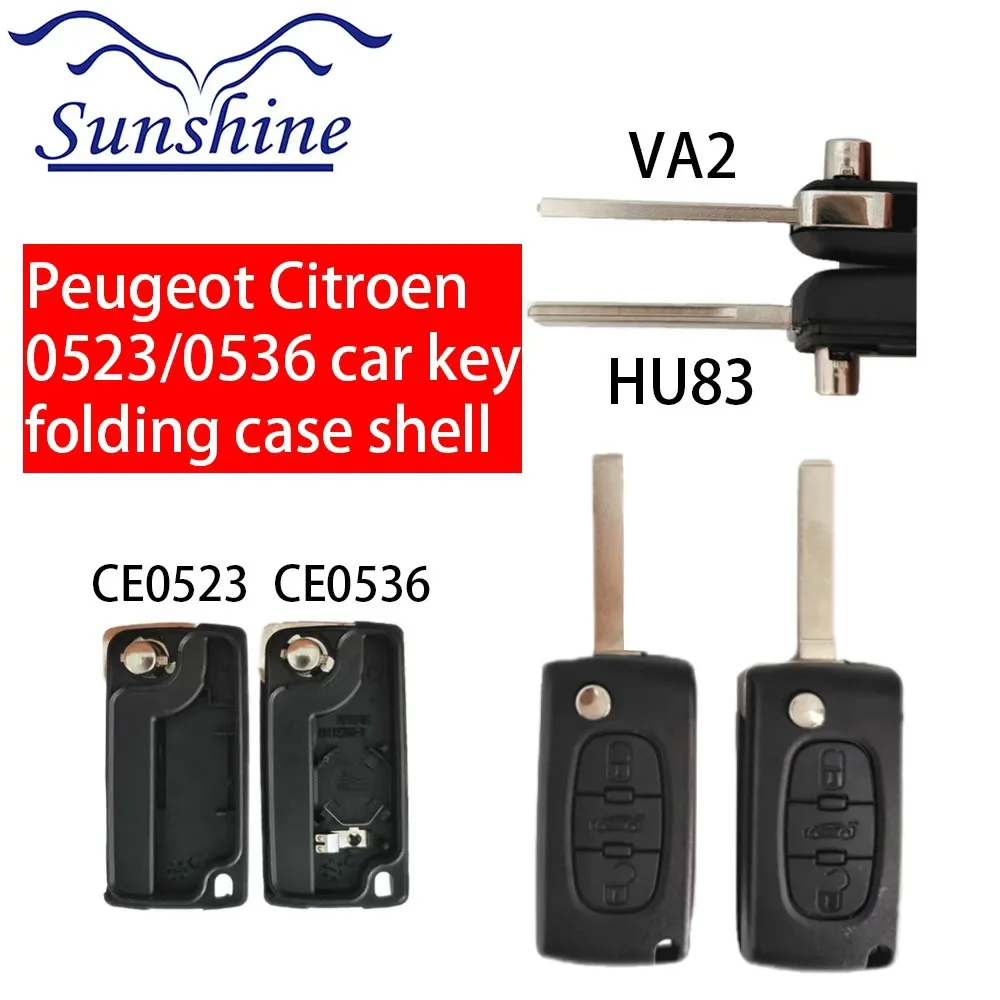 

Sunshin CE0536/0523 Для Peugeot 107 207 307 308 407 408 Партнер Для Citroen C3 C4 C5 C6 Berlingo Picasso Xsara Корпус автомобильного ключа