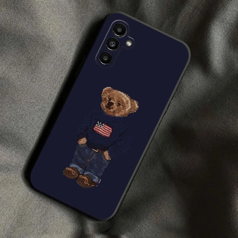 B-Baron F-Filou Bear Fashion Phone Case For Samsung Galaxy A13,A21s,A22,A31,A32,A52,A53,A71,A80,A91 Soft Black Phone Cover