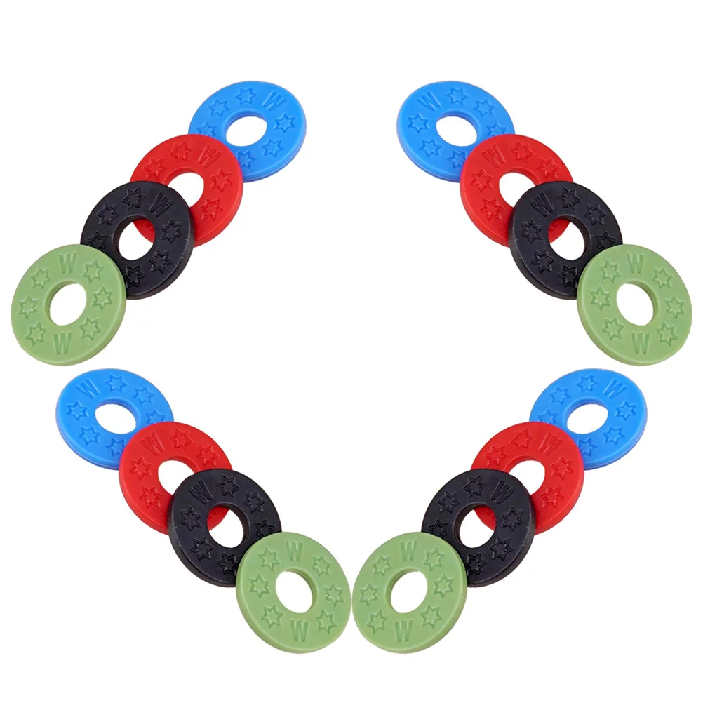 

16pcs Guitar Strap Locks Silicone Buckle Spacers Electric Acoustic Guitar Parts Accessories Anti-slip Pad Protectors