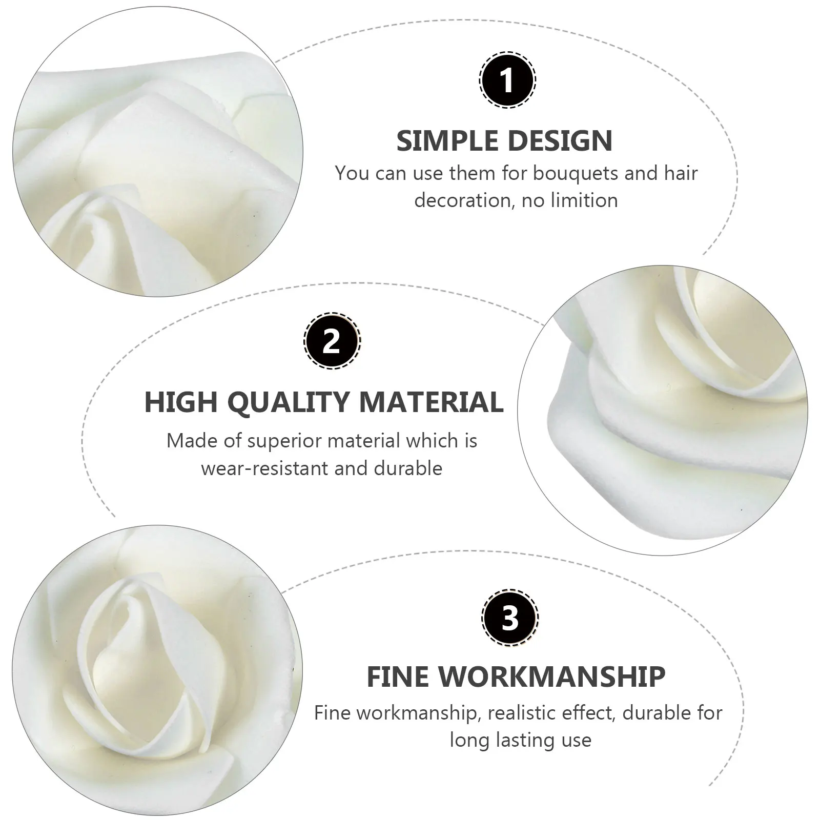 

Faux Rose Flower Petals Realistic Decorative Artificial Flowers for Bouquet Hair Wedding Photoshoot Props Arrangement DIY Kits