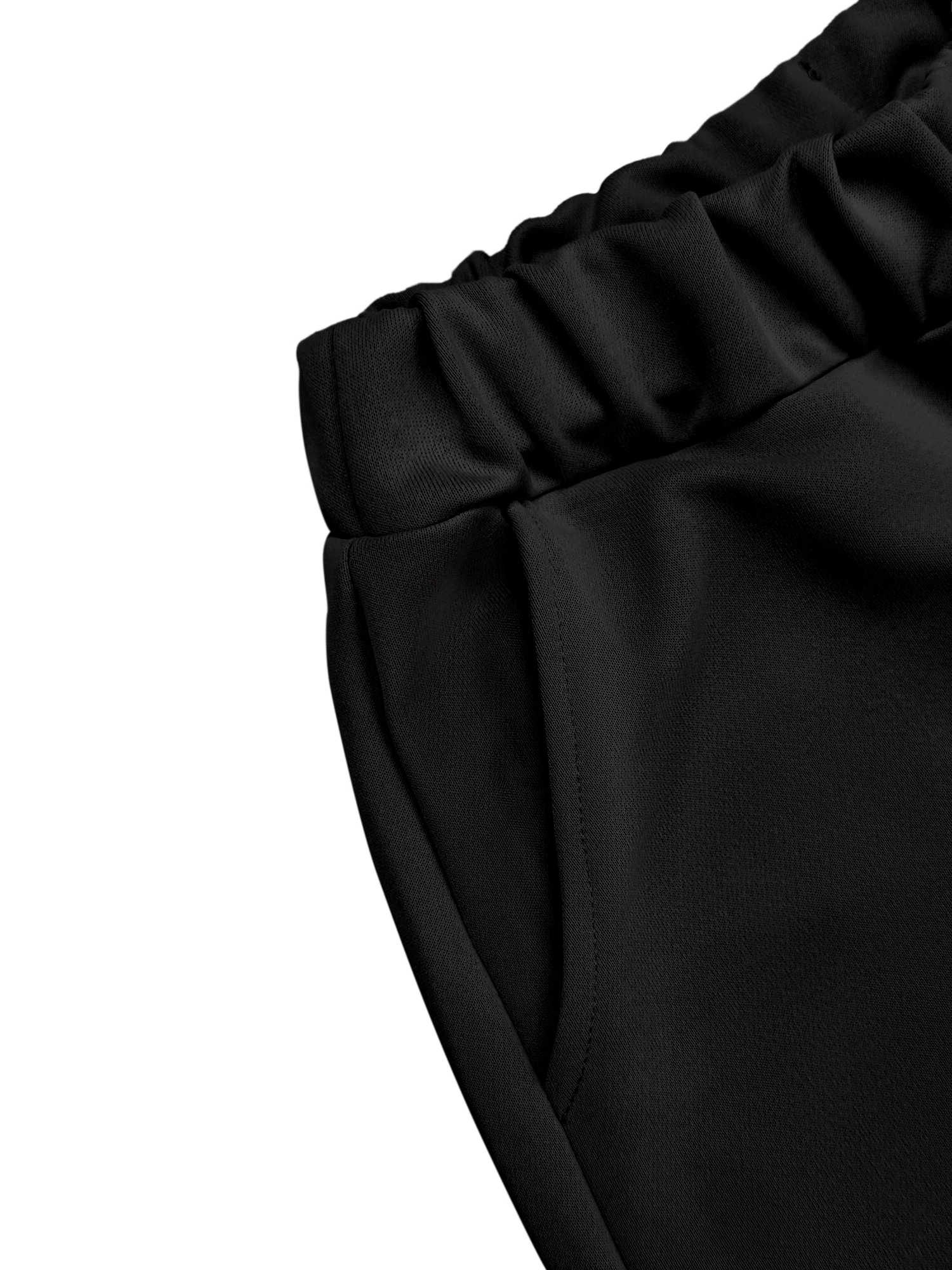 Petite Baggy Straight Leg Hosen für Damen, Hochgeschnittene Entspannte Lounge-Hosen, Ästhetische Sport-Trainingshosen – Detail 10