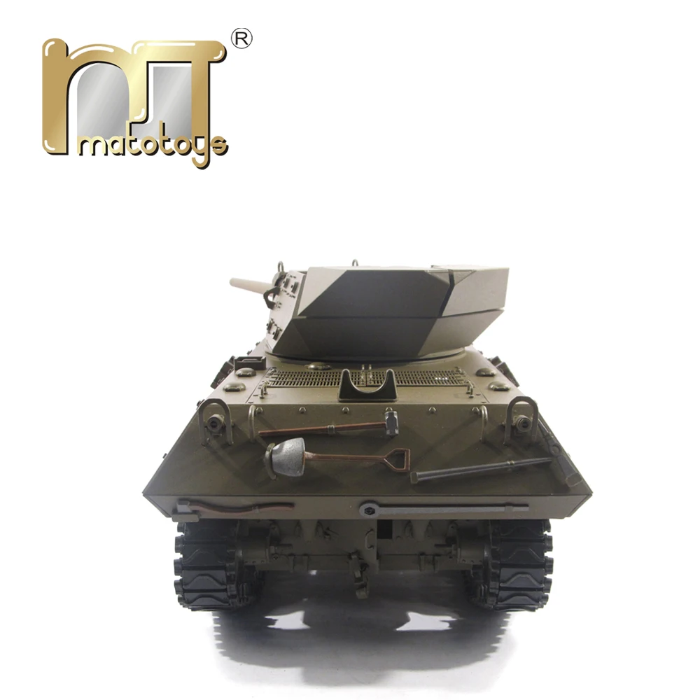 Mato 100% Metal RC Tank M10 Destroyer KIT Army Green Infrared Recoil Static Version Tank Model