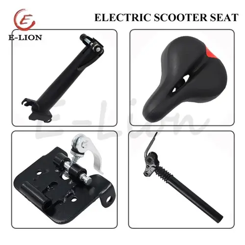 Asiento grande para scooter Eléctrico, asiento para KugooM4Pro, asiento absorbente de golpes, altura ajustable, asiento plegable a prueba de golpes