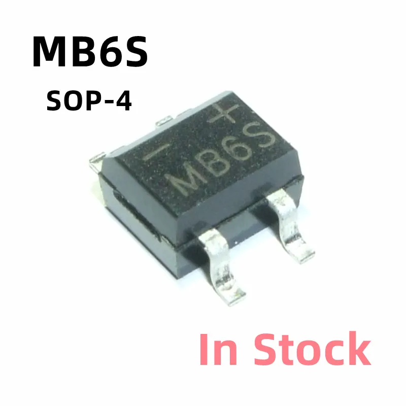 10PCS/LOT  MB6S MB8S MB10S SOP-4 New SMD rectifier bridge stack In Stock