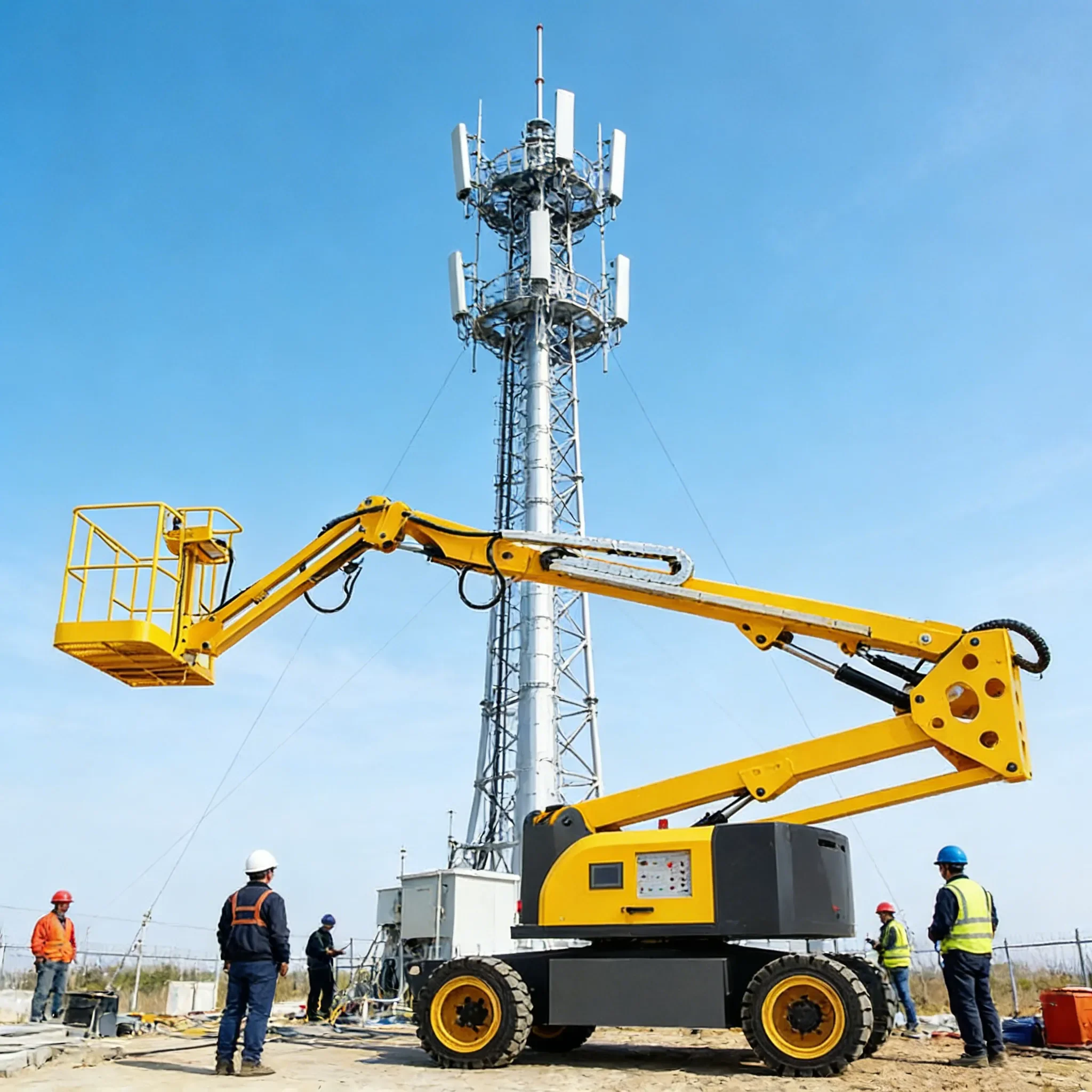 Quality Assured Boom Lift Strictly Tested Safe Stable Platform For Daily Frequent Use
