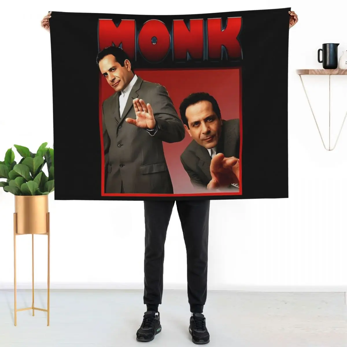Adrian Monk Adrian Monk Adrian Monk Throw Blanket Furry Stuffeds Summer bed plaid Cute Plaid Hairy Blankets