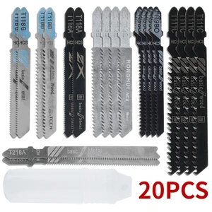 مجموعة شفرات بانوراما متنوعة على شكل حرف T-Shaft ، شفرات منشار تهزهز ، قطع خشب بلاستيكي ومعدني ل Black & Decker Metabo ، HCS ، 20 قطعة أفضل 12 مغزل مبيعات لجهاز التوجيه - No2