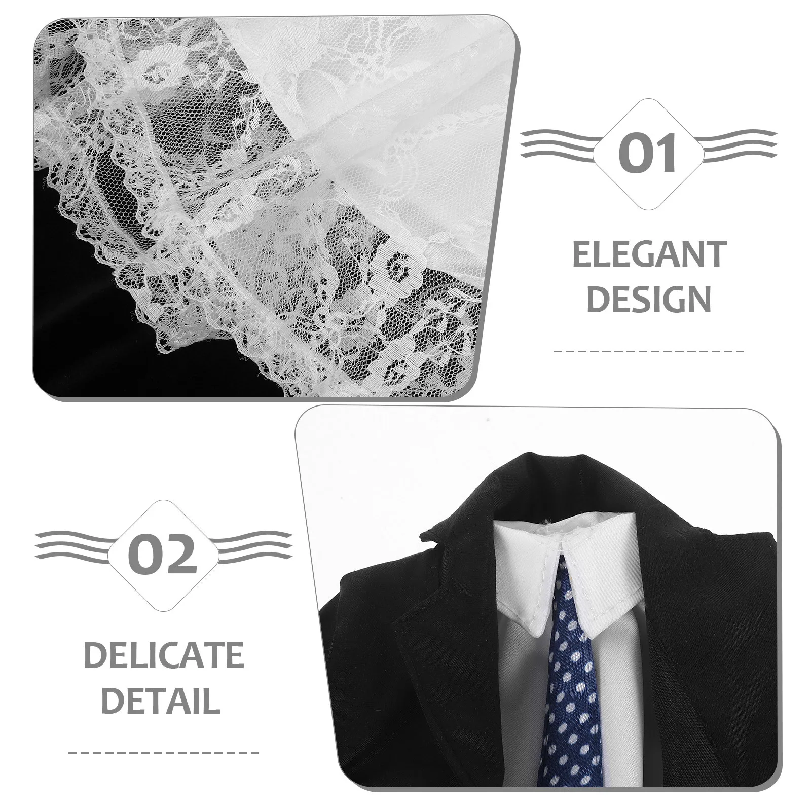 طقم ملابس زفاف للعريس بدلة رسمية فستان للعروس أحذية هدايا لحفلات أعياد الميلاد والعطلات ملابس وأحذية للحفلات