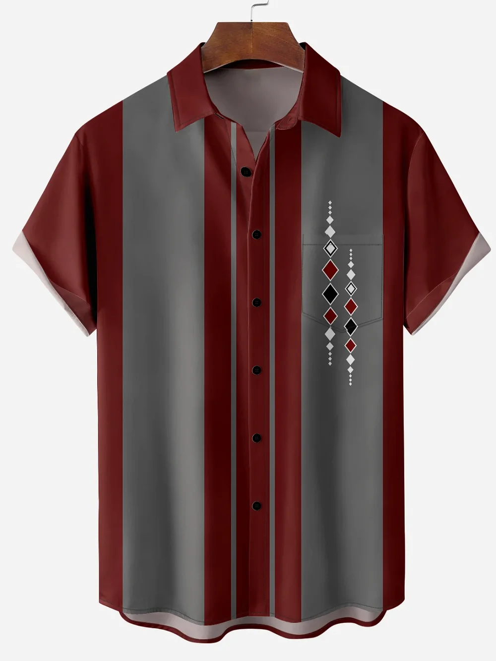 New Hawaiian Shirts for Men Casual Button Down Short Sleeve Unisex Striped 3D Print Summer Beach European Size S to 6XL