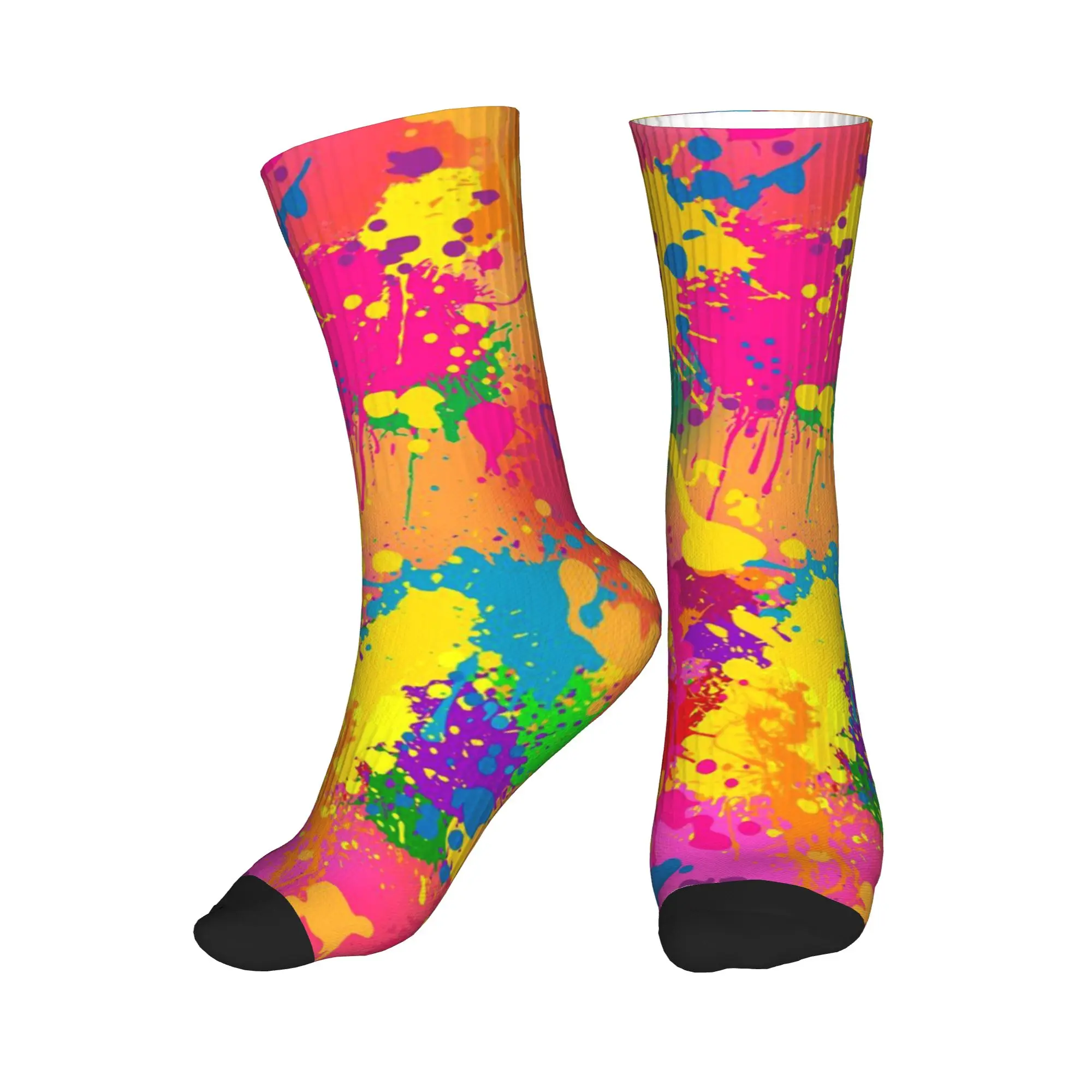 

Cute Mens Colorful Camouflage Dress Socks Unisex Warm Comfortable 3D Printing Abstract Street Graffiti Crew Socks