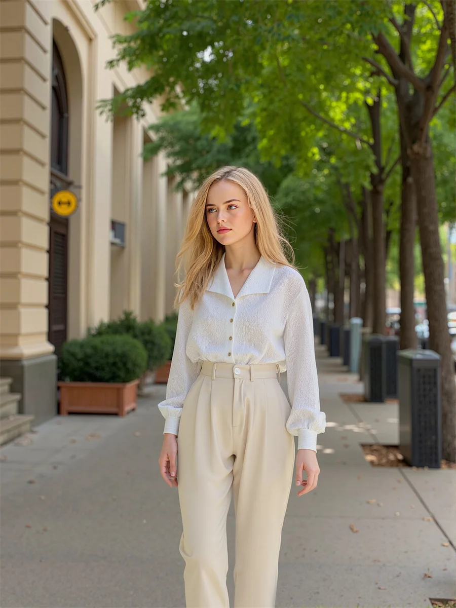 여성용 캐주얼 셔츠, 소녀용 블라우스, 겨울용 크롭 탑, 흡수성, 빠른 건조, 복부 조임, 통기성