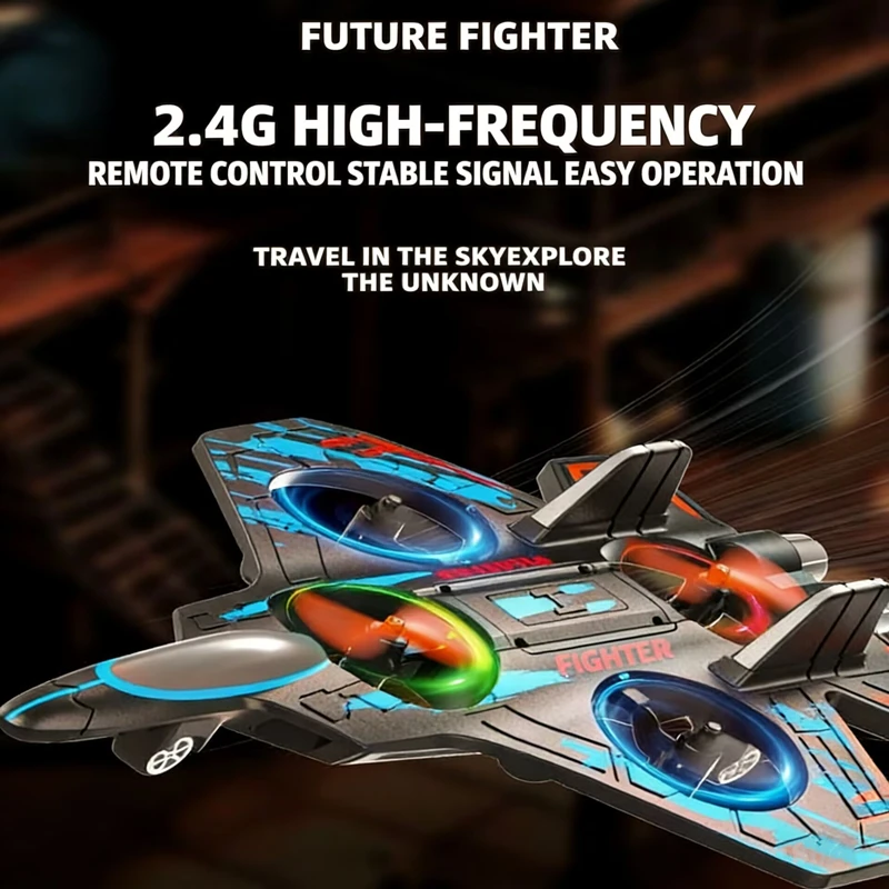 New 2.4G with LED Lights Stunt RemoteModel Foam Airplane Glider Flying Control Foam Fighter Plane Toys Kid Gift Radio Control