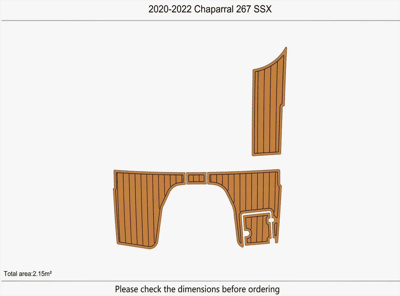 

2020-2022 Платформа для плавания CHAPARRAL 267 SSX, 1/4 дюйма, 6 мм, искусственный коврик из пены EVA, пол