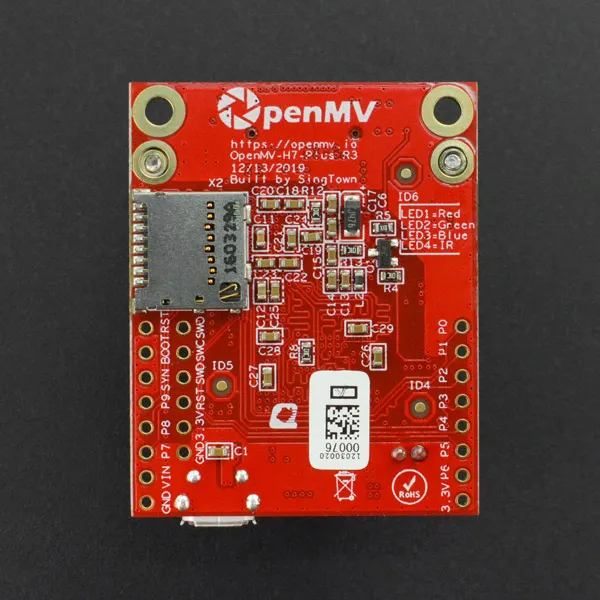 H7 OpenMV Cam Plus low-power microcontroller application DFR0833 machine vision