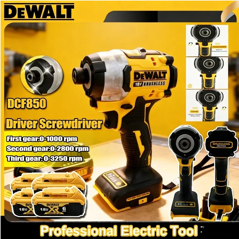 

Аккумуляторный ударный гайковерт DeWalt DCF850, 20В, литий-ионный, высокомоментный, оригинальная версия