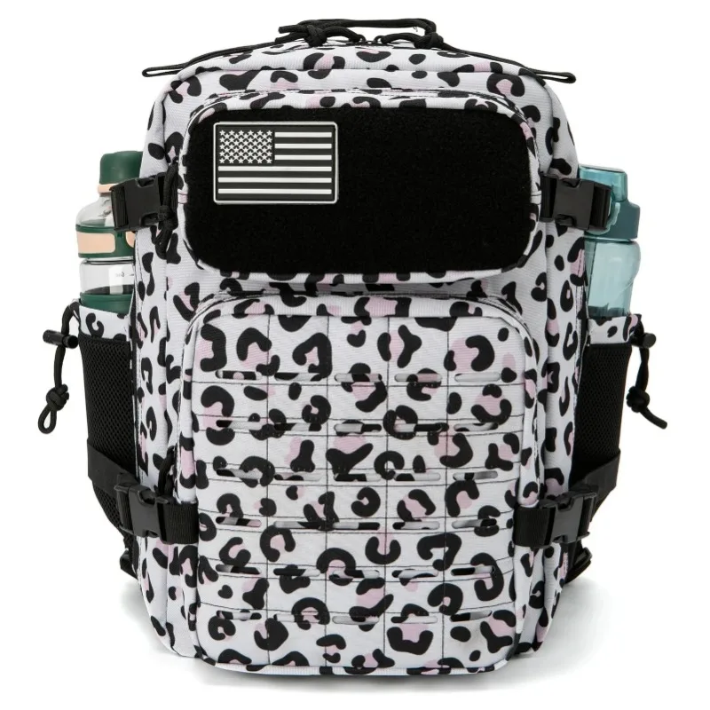 25/45L 女性/男性用バックパック レーザーカットモール付きヘビーデューティーバックパック スクールバッグ ジムリュックサック ツリーキング用 デュアルカップホルダー付き