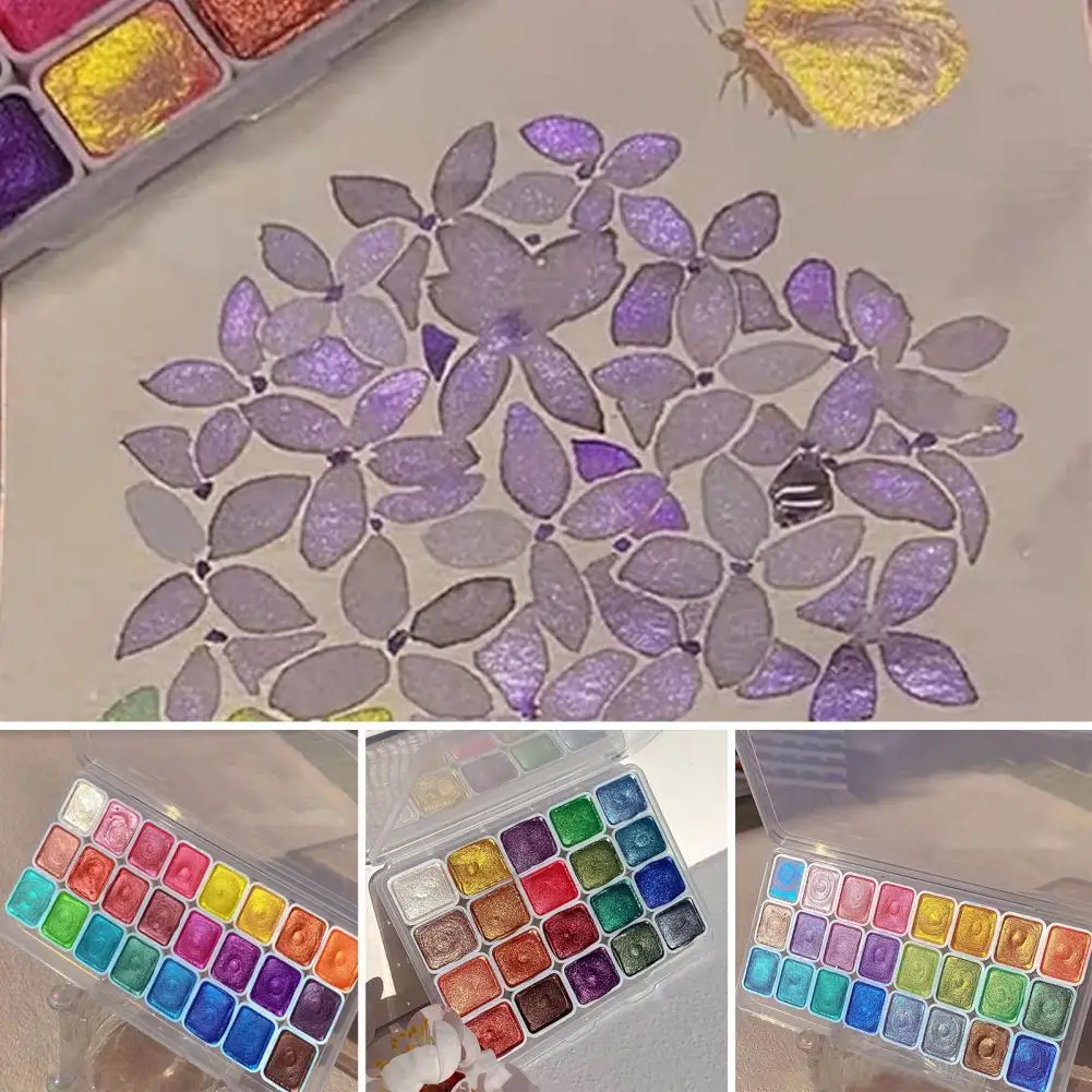 20/24 Colors Watercolor Paint Set High Transparency Fine Pigment Distribution Chinese Painting Pigment Palette