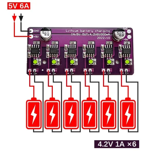 1PCS DC 5V 1A Lithium Battery Charging Module PCB Circuit Board Charger Array for 18650 4.2V Lithium Battery Module Board