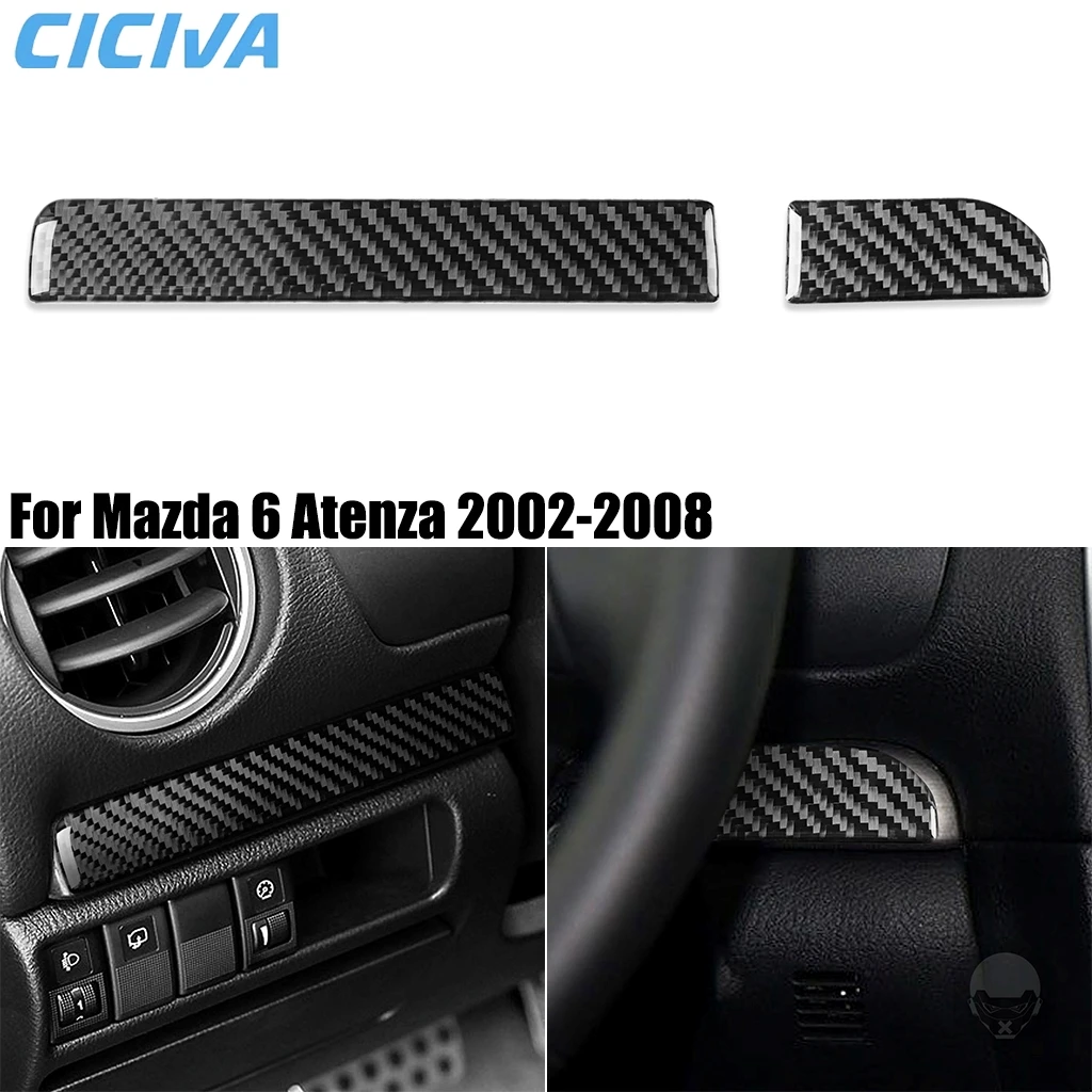 

For Mazda 6 Atenza 2002 2003 2004 2005 2006 2007 2008 Carbon Fiber Dashboard Driver Set Interior Accessories Cover Stickers