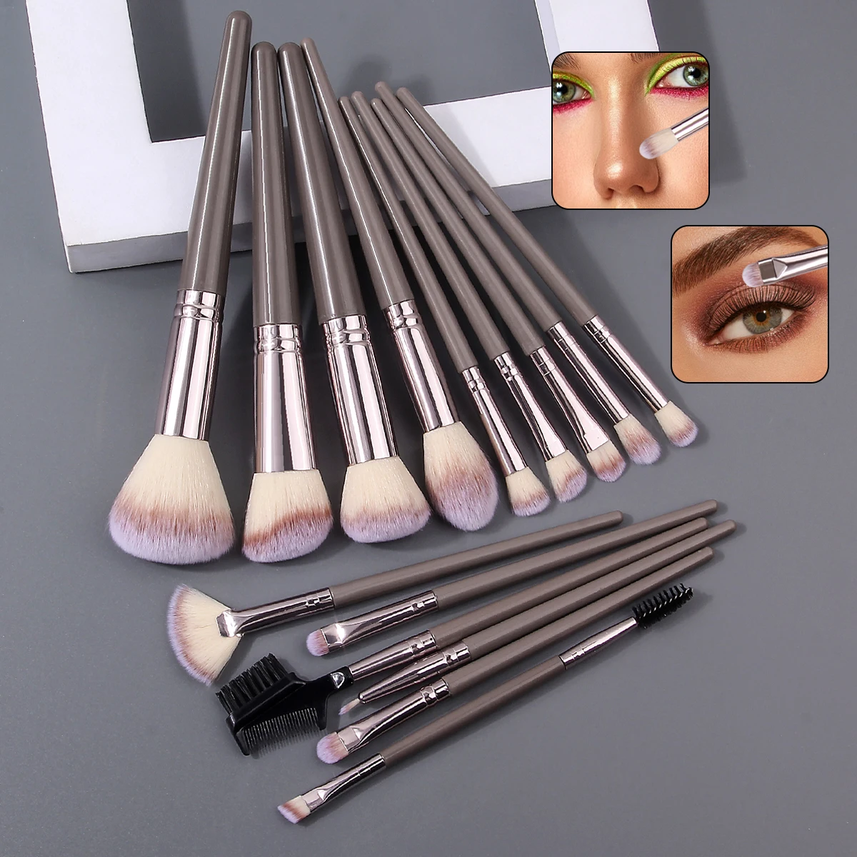 Grand ensemble de pinceaux de maquillage multifonctionnels, 15 pièces/20 pièces/36 pièces, ensemble de nettoyage de bouffées de poudre de maquillage et outils de nettoyage de pinceaux de maquillage