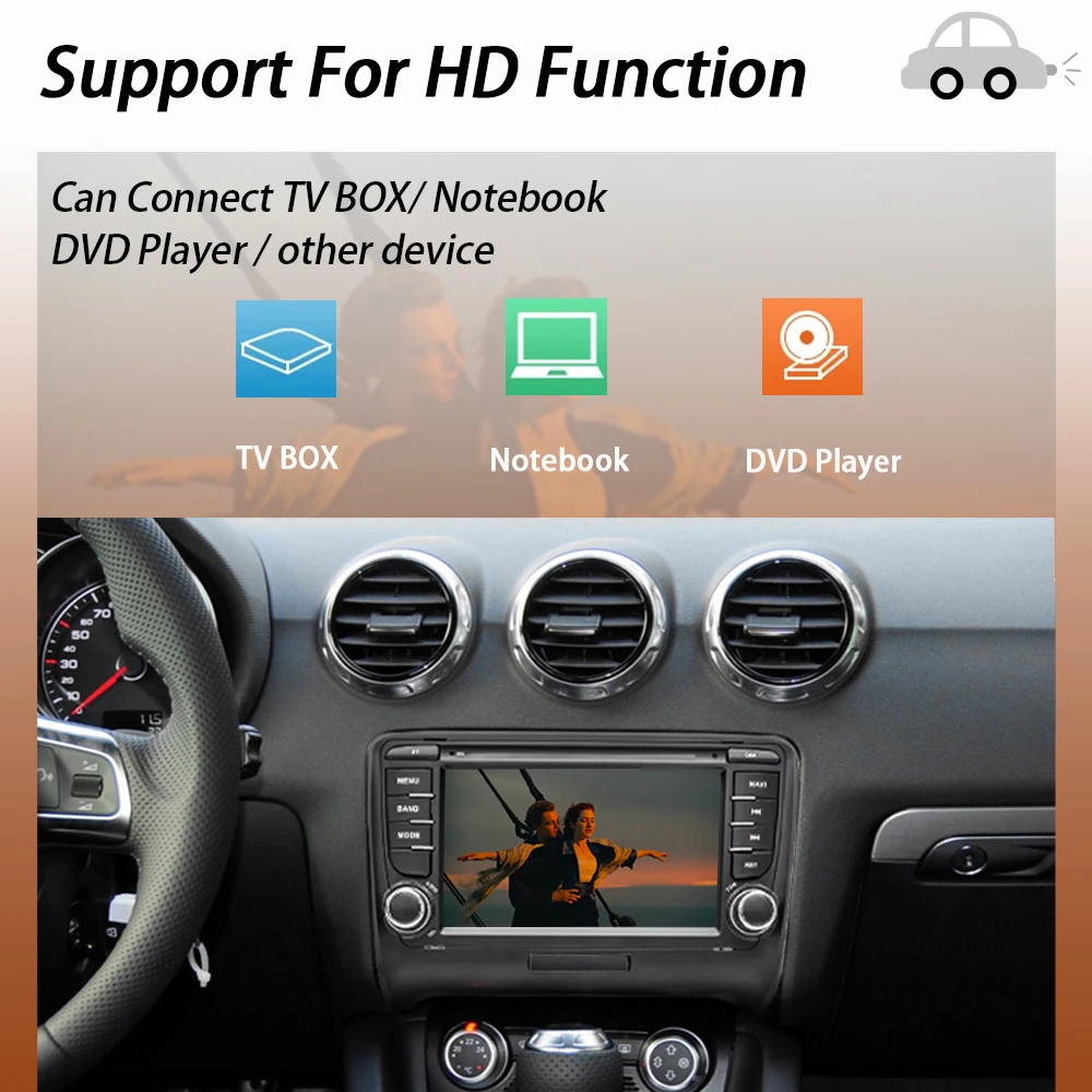 7 ''LELV Carplay لأودي TT 2006-2014 نظام تحديد المواقع والملاحة BT5 HD عكس أندرويد السيارات carplay 8 الأساسية مشغل راديو ستيريو الصوت