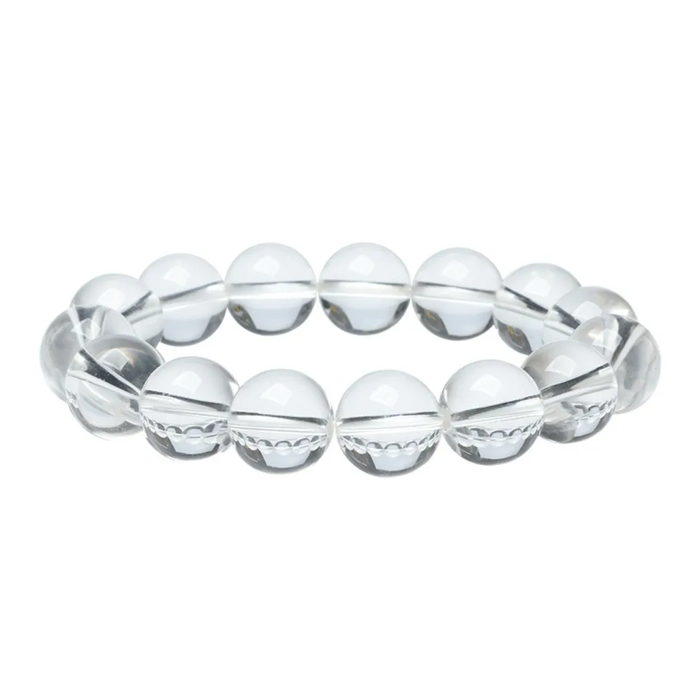 

KITYKISS Natural Donghai White Crystal Meditation Spiritual Bracelet, produced from old mines, crystal clear, energy bracelet