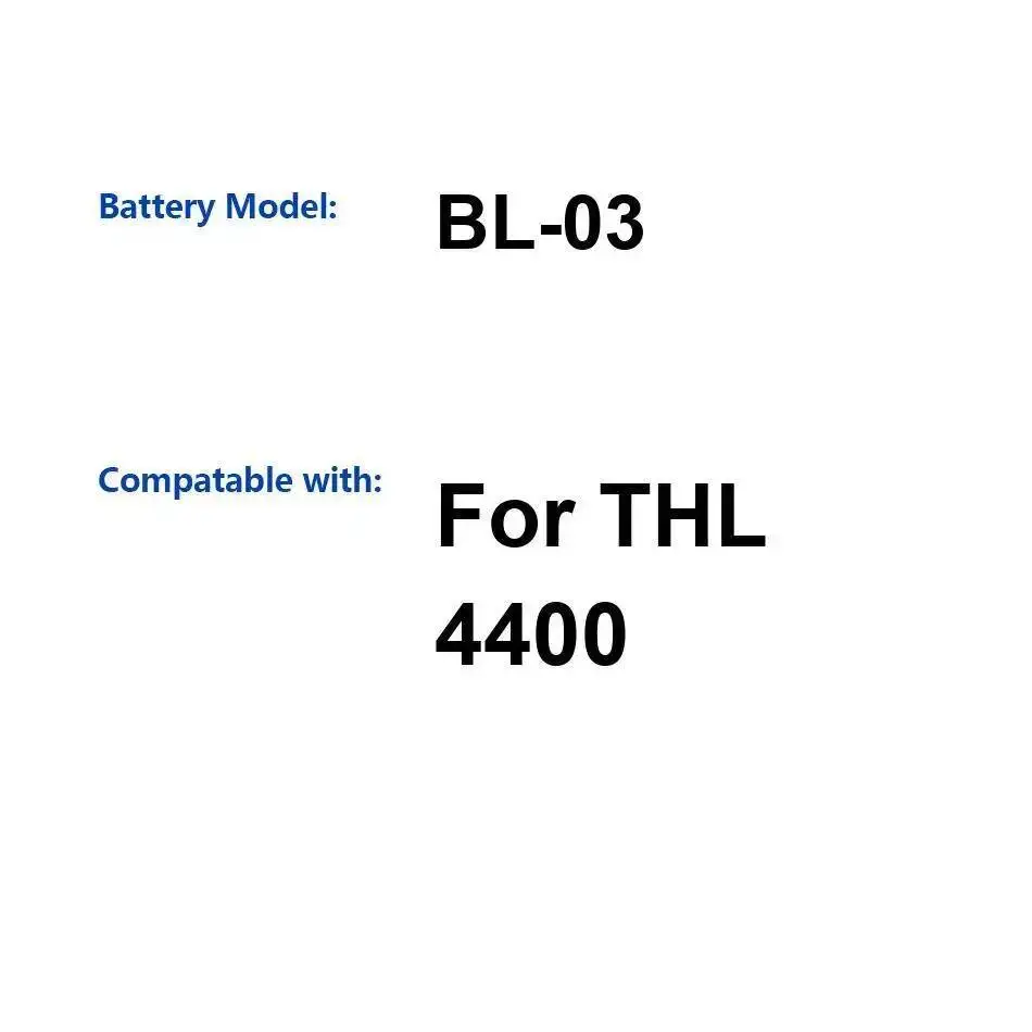 

Safe Mobile Phone Battery BL-03 For Thl 4400 4400Mah