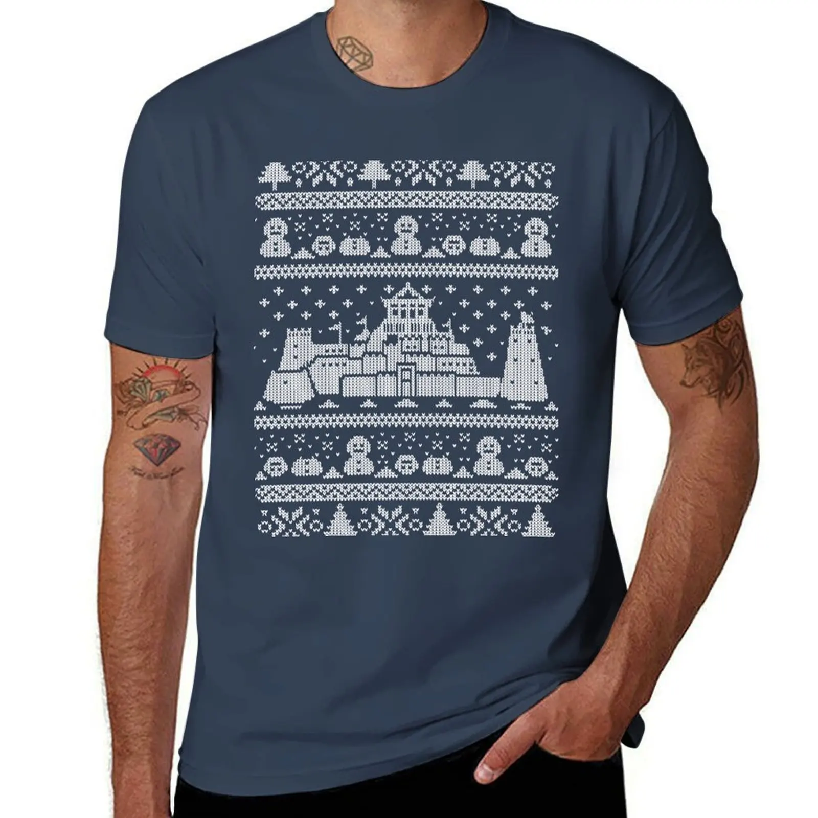 

Jumper Festive Castle Christmas Takeshi's T-Shirt Work Wear Breathable Tee