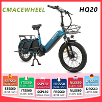 CMACEWHEEL HQ20 Electric Bicycle 48V 20Ah 960Wh Longtail Cargo Bike 20 inches E-Bike with Torque Sensor 6 Speed, Range 80 Km