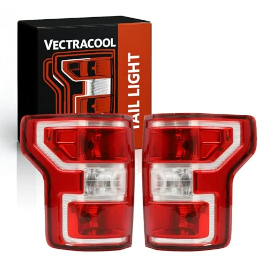 

Halogen Type Tail Lights Without Blind Spot Monitor Left and Right Driver Side Replacement Pair for 2018-2020 F150 Replacement