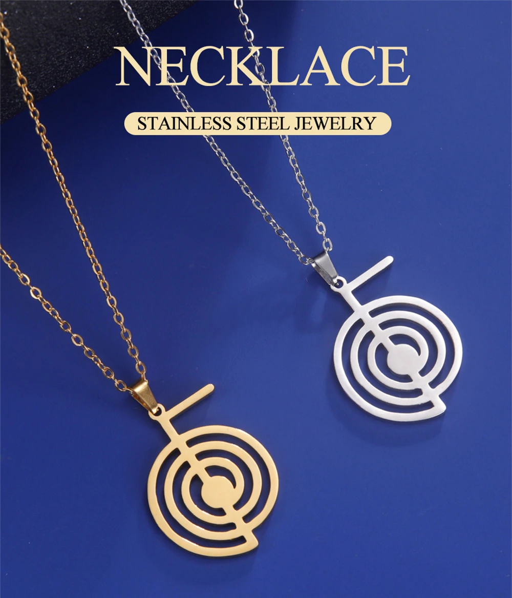 Reiki Cho Ku Rei Halskette Heilung Energie Yoga Power Anhänger Heilige Geometrie Schutz Amulett Edelstahl Schmuck Amulette für Glück und Schutz mächtige Amulette geistiger Schutz Reiki Heilmittel – Detail 3