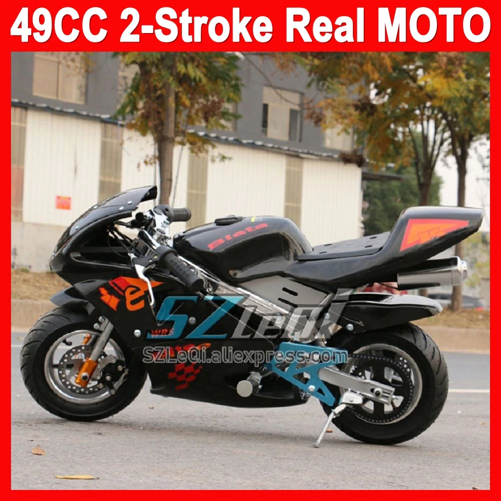 49CC 50CC 2 Stroke Gasoline Motorcycle Racing Dirt MOTO Pocket Bike For New Year Birthday Holiday Festival Party Gifts Motorbike