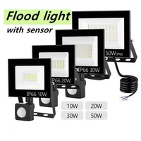 Led Floodlight Outdoor Led Projector Light Waterproof 220V 10W 20W 30W 50W 100W Garden Lamp With Motion Sensor Street Spotlight