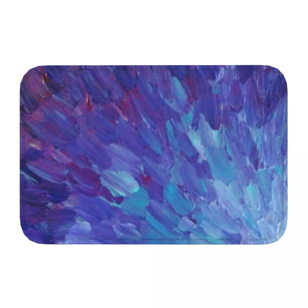 SCALES OF A DIFFERENT COLOR Non-slip Doormat Kitchen MatAbstract Acrylic Painting Balcony Carpet Welcome Rug Home Decor