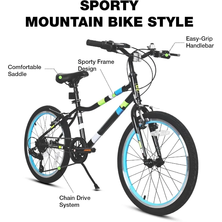 20 24 Inch Kid Mountain Bike Boy Teen MTB Bicycle Outdoor Cycling