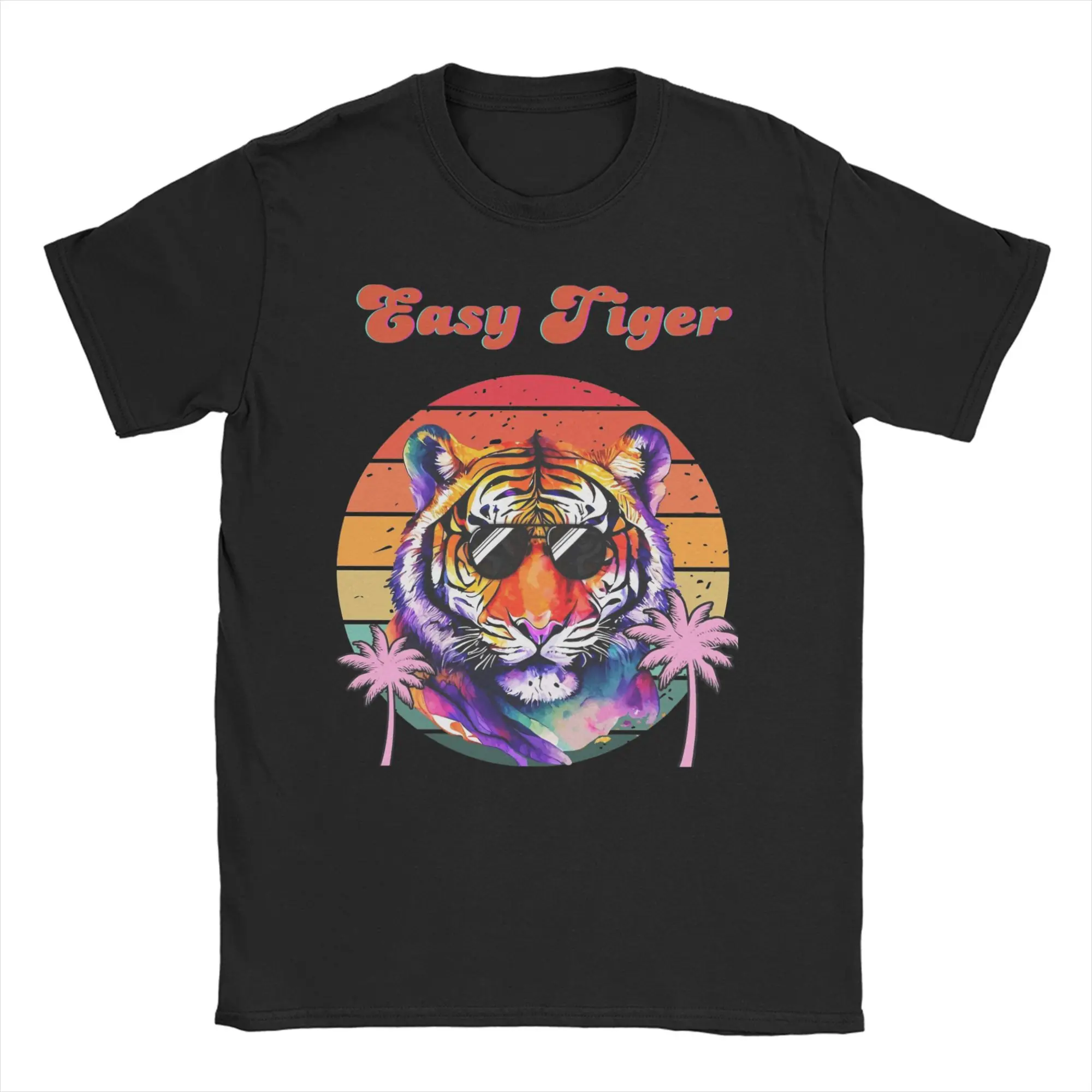 

Men Women Graphic Printing Easy Tiger Tee T Shirt 100% Cotton T-shirts Clothing