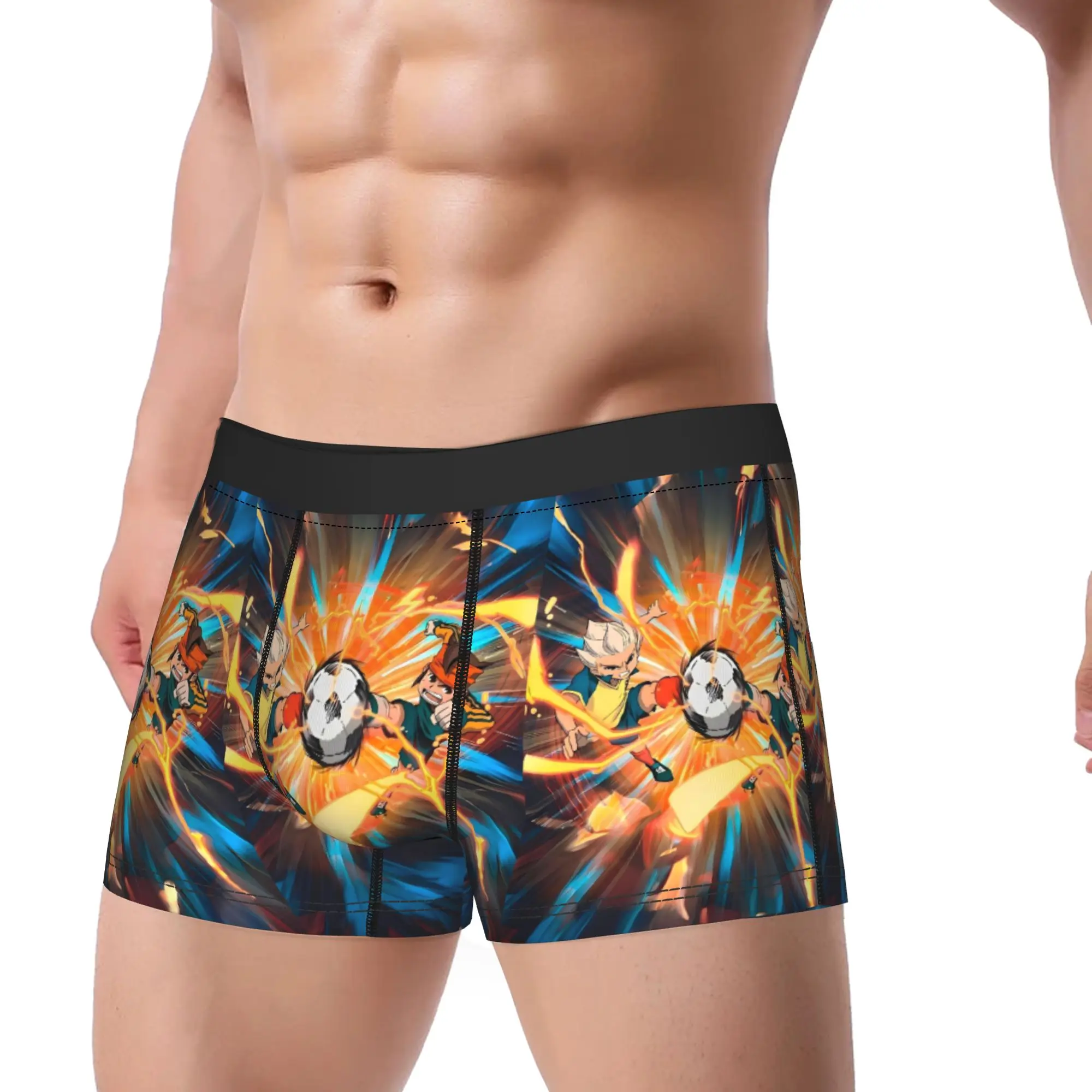 Inazuma Eleven Axel Blaz gouenji  Underwear  Breathable Underpants Custom DIY Shorts Briefs For Males Pouch Large Size Trunk
