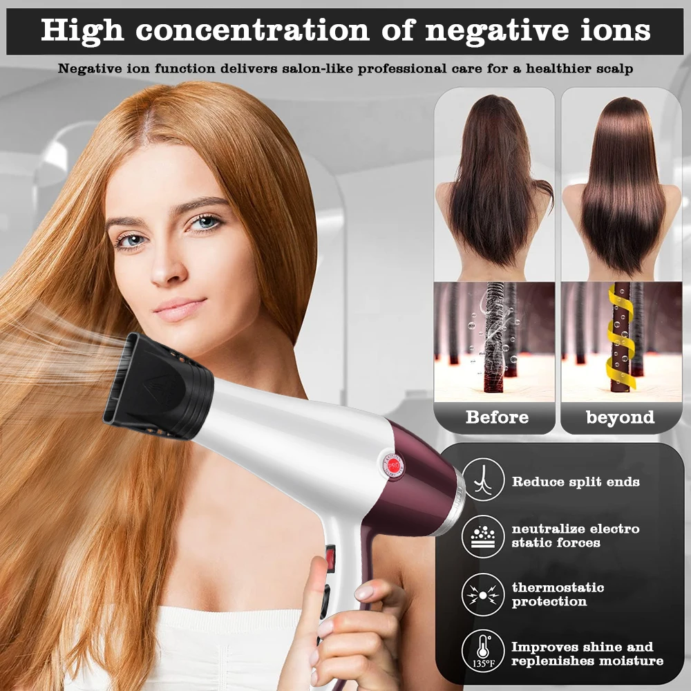 Hair Dryer Sonifer SF-9546 2000W AC Motor Blow Dryer with Cool Shot Energy Saving Design for Home Hair Care