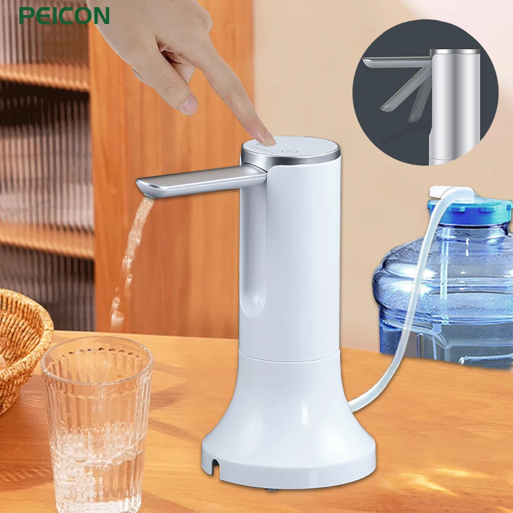 Electric Water Gallon Pump Automatic Water Dispenser 19 Liters Foldable Water Bottle Pump USB Rechargeable Water Dispenser