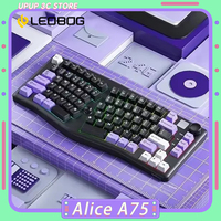 Leobog Alice A75 Mechanical Keyboard 3Mode RGB 2.4G Bluetooth Wireless Keyboard Ergonomics PBT Hot swap Customize Keyboard Gifts