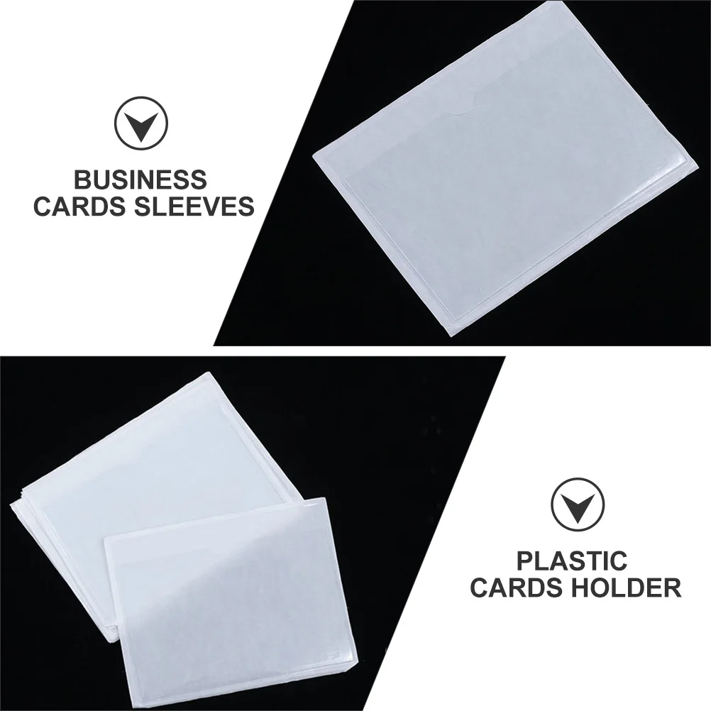 

30Pcs Self-Adhesive Cards Pocket Clear Label Holder Transparent Plastic Card Sleeves Photo Organizer Business Card Holder