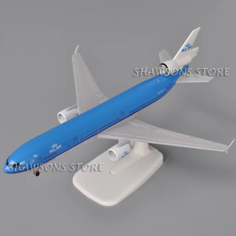 1:300 Diecast Metal Model Plane Toy MD-11 KLM Royal Dutch Airliners Miniature Replica Collectible