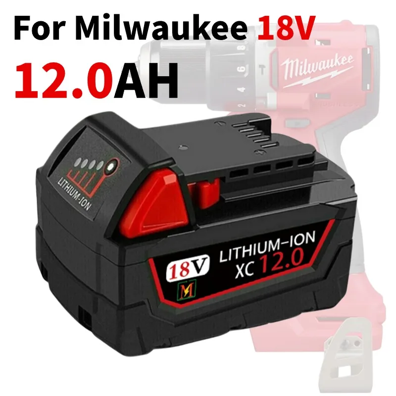 

Аккумуляторная батарея 18 в 12 Ач для Milwaukee M18 XC 48-11-1850 48-11-1840 48-11-1820 48-11-1860 2604-22 2604-20 2708-22