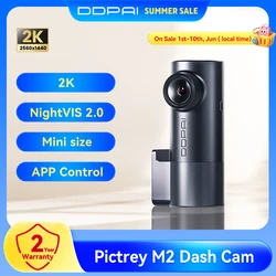 Pictrey M2 2K Dash Cam with Night Vision 330° Rotatable Car DVR Smart Voice Control 24H Parking Monitor