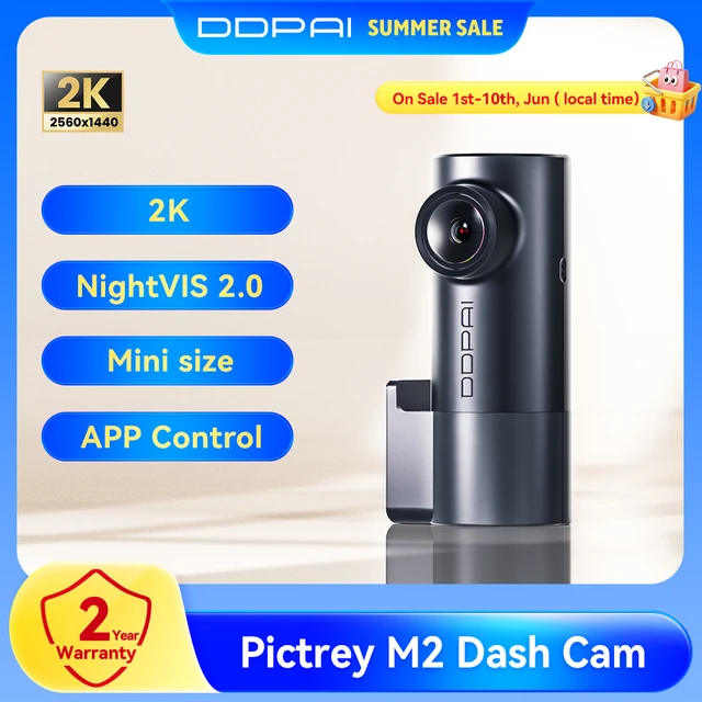 Kamera samochodowa Pictrey M2 2K z noktowizorem 330 °   Obrotowy rejestrator samochodowy z inteligentnym sterowaniem głosowym i funkcją monitoringu parkowania 24H