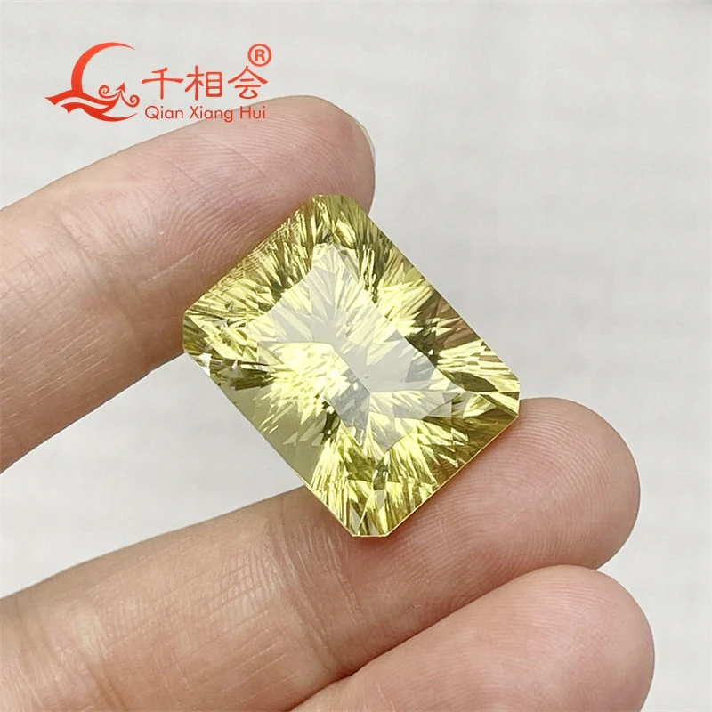 

28.55ct Octagonal shape millennium cutting beautiful Natural Citrine gemstone loose stone jewelry making with GRC certificated