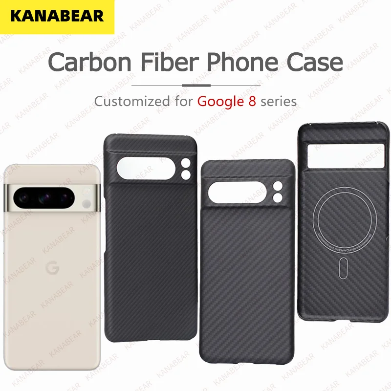 KANABEAR Carbon Fiber Google Pixel 8 Pro Phone Case Drop-Proof Aramid Fiber Shell Design Pixel 8 Phone Case  8A Phone Case