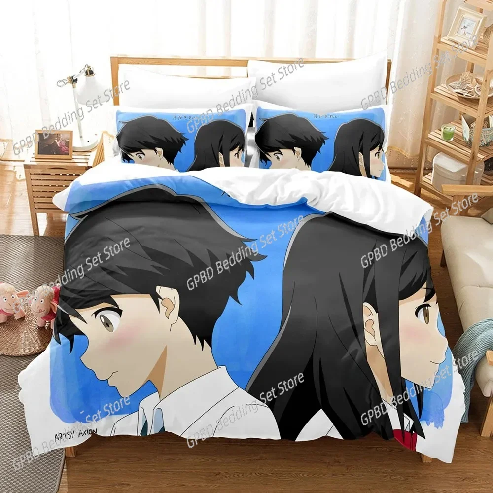 3d Print Anime as the moon、so beautiful. Bedding Sets Duvet Cover Set With Pillowcase Twin Full Queen King Bedclothes Bed Line